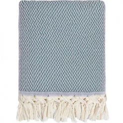 Febronie Plaids Plaid En Laine 160x250 Bleu Canard -Plaids Soldes plaid en laine 160x250 bleu canard 1
