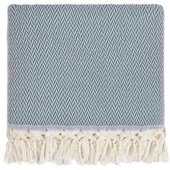 Febronie Plaids Plaid En Laine 160x250 Bleu Canard -Plaids Soldes plaid en laine 160x250 bleu canard 3