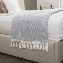 Febronie Plaids Plaid En Laine 160x250 Gris Anthracite -Plaids Soldes plaid en laine 160x250 gris anthracite 4