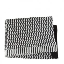 Gabrielle Paris Plaids Plaid En Laine Noir/blanc 140x200 -Plaids Soldes plaid en laine noir blanc 140x200 2