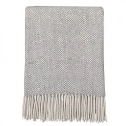 Malagoon Plaids Plaid En Laine Recyclée à Structure Grise Naturelle 131x170 -Plaids Soldes plaid en laine recyclee a structure grise naturelle 131x170 2