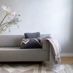 Malagoon Plaids Plaid En Laine Recyclée Double Face Violet Magique 131x170 -Plaids Soldes plaid en laine recyclee double face violet magique 131x170 5