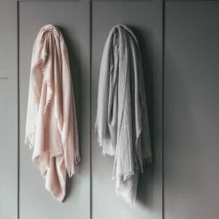 Alexandre Turpault Plaids Plaid En Laine Rose 135x200