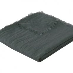 Febronie Plaids Plaid En Lin Lavé 180x260 Ardoise -Plaids Soldes plaid en lin lave 180x260 ardoise 1