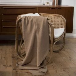 Febronie Plaids Plaid En Lin Lavé 180x260 Caramel -Plaids Soldes plaid en lin lave 180x260 caramel 5