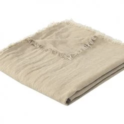 Febronie Plaids Plaid En Lin Lavé 180x260 Grège -Plaids Soldes plaid en lin lave 180x260 grege 1