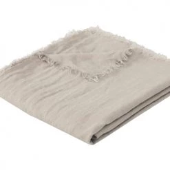 Febronie Plaids Plaid En Lin Lavé 180x260 Gris Perle -Plaids Soldes plaid en lin lave 180x260 gris perle 1