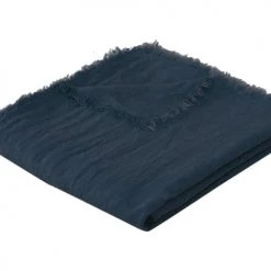 Febronie Plaids Plaid En Lin Lavé 180x260 Indigo -Plaids Soldes plaid en lin lave 180x260 indigo 1