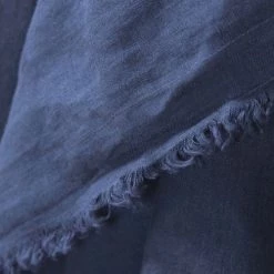 Febronie Plaids Plaid En Lin Lavé 180x260 Indigo -Plaids Soldes plaid en lin lave 180x260 indigo 3