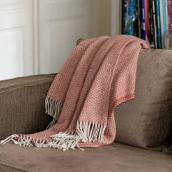 Toison D'Or Plaids Plaid En Mélange De Matière Laine Miel 170 X 130 -Plaids Soldes plaid en melange de matiere laine gingembre 170 x 130