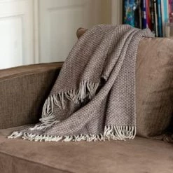 Toison D'Or Plaids Plaid En Mélange De Matière Laine Moka 170 X 130 -Plaids Soldes plaid en melange de matiere laine tabac 170 x 130 7