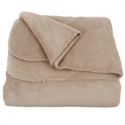 Maisons Du Monde Plaids Plaid En Polyester Recyclé Beige 150x230