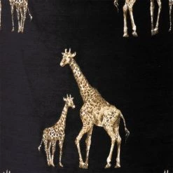 MX HOME Plaids Plaid En Velours Noir Avec Girafes Brodées -Plaids Soldes plaid en velours noir avec girafes brodees 5