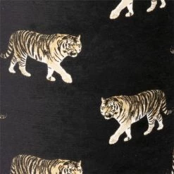 MX HOME Plaids Plaid En Velours Noir Avec Tigres Brodées -Plaids Soldes plaid en velours noir avec tigres brodees 5