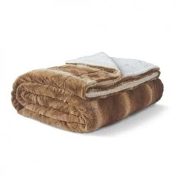 Mello Plaids Plaid Fausse Fourrure Caramel 230x270cm -Plaids Soldes plaid fausse fourrure caramel 230x270cm 2