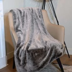 Sensei Maison Plaids Plaid Fausse Fourrure Ecru 150x180 Cm