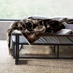 Mello Plaids Plaid Fausse Fourrure Marron 230x270cm