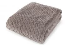 Magma Plaids Plaid Fausse Fourrure Taupe Avec Doublure Unie 200x150 -Plaids Soldes plaid fausse fourrure taupe avec doublure unie 200x150 4