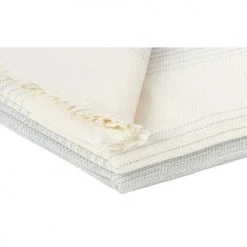 Brun De Vian-Tiran Plaids Plaid Fin Doux En Laine Bleu Gris 150x200 Cm -Plaids Soldes plaid fin doux en laine bleu gris 150x200 cm 2