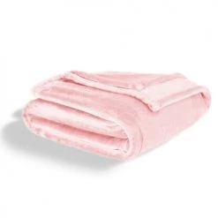 Mello Plaids Plaid Flanelle Douceur Rose 230x270cm -Plaids Soldes plaid flanelle douceur rose 230x270cm 2