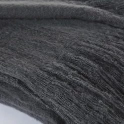 Maisons Du Monde Plaids Plaid Gratté Gris Anthracite à Franges 150x200 -Plaids Soldes plaid gratte gris anthracite a franges 150x200 1000 0 40 222547 3