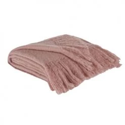 Maisons Du Monde Plaids Plaid Gratté Vieux Rose à Franges 150x200 -Plaids Soldes plaid gratte vieux rose a franges 150x200 1000 2 1 222549 1