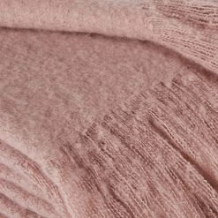 Maisons Du Monde Plaids Plaid Gratté Vieux Rose à Franges 150x200 -Plaids Soldes plaid gratte vieux rose a franges 150x200 1000 2 1 222549 3