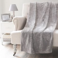 Maisons Du Monde Plaids Plaid Gris 150x230