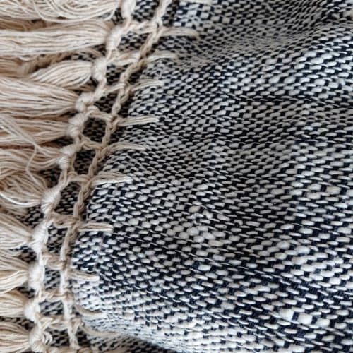 My Bliss Home Plaids Plaid Gris Avec Frange 200x140 Cm 4 My Bliss Home Plaids Plaid Gris Avec Frange 200x140 Cm – Image 2