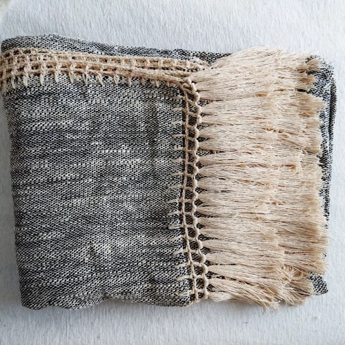 My Bliss Home Plaids Plaid Gris Avec Frange 200x140 Cm 3 My Bliss Home Plaids Plaid Gris Avec Frange 200x140 Cm