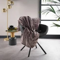 Dutch Decor Plaids Plaid Gris Fleece 150x200 Cm Uni -Plaids Soldes plaid gris fleece 150x200 cm uni 35