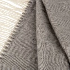 Maisons Du Monde Plaids Plaid Gris Motifs à Rayures 150x200 -Plaids Soldes plaid gris motifs a rayures 150x200 1000 4 12 197714 3