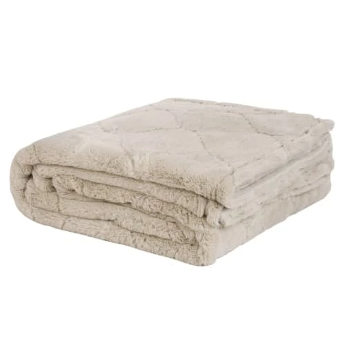 Maisons Du Monde Plaids Plaid Imitation Fourrure Beige 150x230 4 Maisons Du Monde Plaids Plaid Imitation Fourrure Beige 150x230 – Image 2