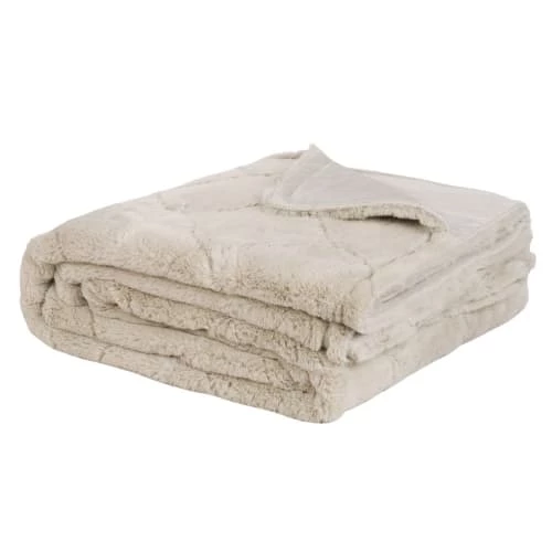 Maisons Du Monde Plaids Plaid Imitation Fourrure Beige 150x230 5 Maisons Du Monde Plaids Plaid Imitation Fourrure Beige 150x230 – Image 3