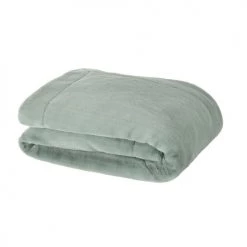 Maisons Du Monde Plaids Plaid Imitation Fourrure Bleu Céladon 180x150