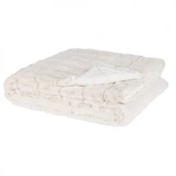 Maisons Du Monde Plaids Plaid Imitation Fourrure écrue 150x180, OEKO-TEX®