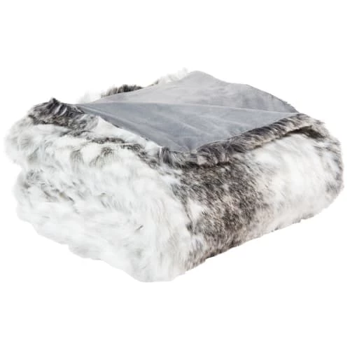 Maisons Du Monde Plaids Plaid Imitation Fourrure Grise 150x180 4 Maisons Du Monde Plaids Plaid Imitation Fourrure Grise 150x180 – Image 2