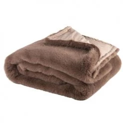 Maisons Du Monde Plaids Plaid Imitation Fourrure Grise 150x180