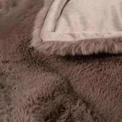 Maisons Du Monde Plaids Plaid Imitation Fourrure Grise 150x180 -Plaids Soldes plaid imitation fourrure grise 150x180 1000 3 21 219371 4