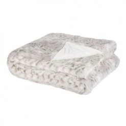 Maisons Du Monde Plaids Plaid Imitation Fourrure Grise Et écrue Imprimé Léopard Des Neiges 150x180, OEKO-TEX® -Plaids Soldes plaid imitation fourrure grise et ecrue imprime leopard des neiges 150x180 oeko tex 1000 5 30 222824 1