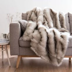 Maisons Du Monde Plaids Plaid Imitation Fourrure Marron Glacé 150x180 -Plaids Soldes plaid imitation fourrure marron glace 150x180 1000 8 10 191972 7