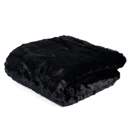 Maisons Du Monde Plaids Plaid Imitation Fourrure Noire 150x180 4 Maisons Du Monde Plaids Plaid Imitation Fourrure Noire 150x180 – Image 2