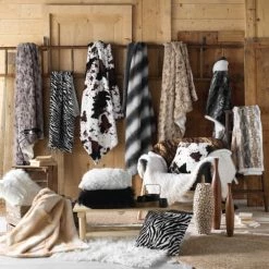 Douceur D'Intérieur Plaids Plaid Imitation Fourrure Sherpa 125x150cm -Plaids Soldes plaid imitation fourrure sherpa 125x150cm 3