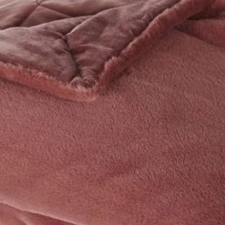 Maisons Du Monde Plaids Plaid Imitation Fourrure Vieux Rose 180x150 -Plaids Soldes plaid imitation fourrure vieux rose 180x150 1000 16 5 214148 3