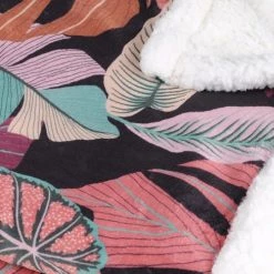 Lovely Casa Plaids Plaid Imprimé Polyester Multicolore 160x130cm -Plaids Soldes plaid imprime polyester multicolore 160x130cm 2