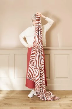 Magma Plaids Plaid Jacquard Rouille 180x140cm -Plaids Soldes plaid jacquard rouille 180x140cm 3