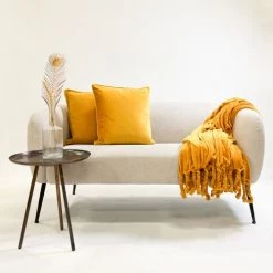 Dutch Decor Plaids Plaid Jaune Fleece 150x200 Cm Uni -Plaids Soldes plaid jaune fleece 150x200 cm uni 7