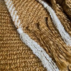 Malagoon Plaids Plaid Jaune Miel 125x150 -Plaids Soldes plaid jaune miel 125x150 4