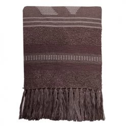 Malagoon Plaids Plaid Marron Artisanal 125x150 -Plaids Soldes plaid marron artisanal 125x150 4