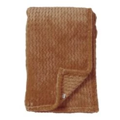 Dutch Decor Plaids Plaid Jaune Fleece 150x200 Cm Avec Motif -Plaids Soldes plaid marron fleece 150x200 cm avec motif 2